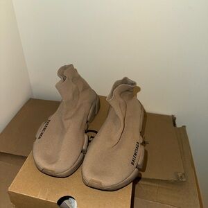 Balenciaga Beige Sock Sneakers